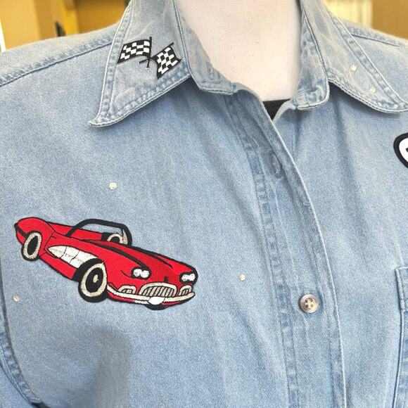 Las Olas Vintage Racing Car Shirt Set Size M/L - Picture 7 of 11